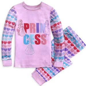 NWT Disney Princess PJ Pals Snug-Fit 2-piece Pajama Set - size 8